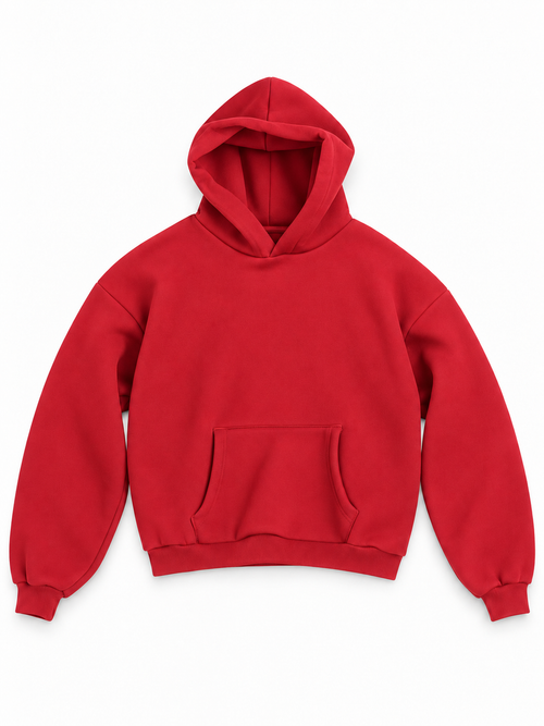 HOODIE BOXY ROSSO