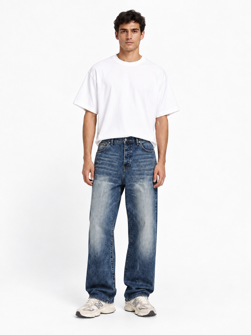 BLUE PATTERN BAGGY