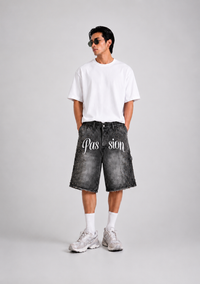 WAIST STUDDED DENIM – GREY WASH