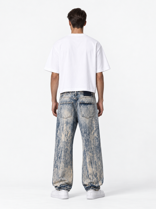 MARBLE CREAM BAGGY