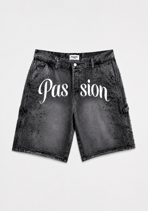 WAIST STUDDED DENIM – GREY WASH