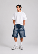 WAIST STUDDED DENIM – BLUE WASH