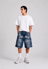 WAIST STUDDED DENIM – BLUE WASH
